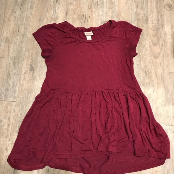 Maroon Peplum Top - Picture 1 of 3